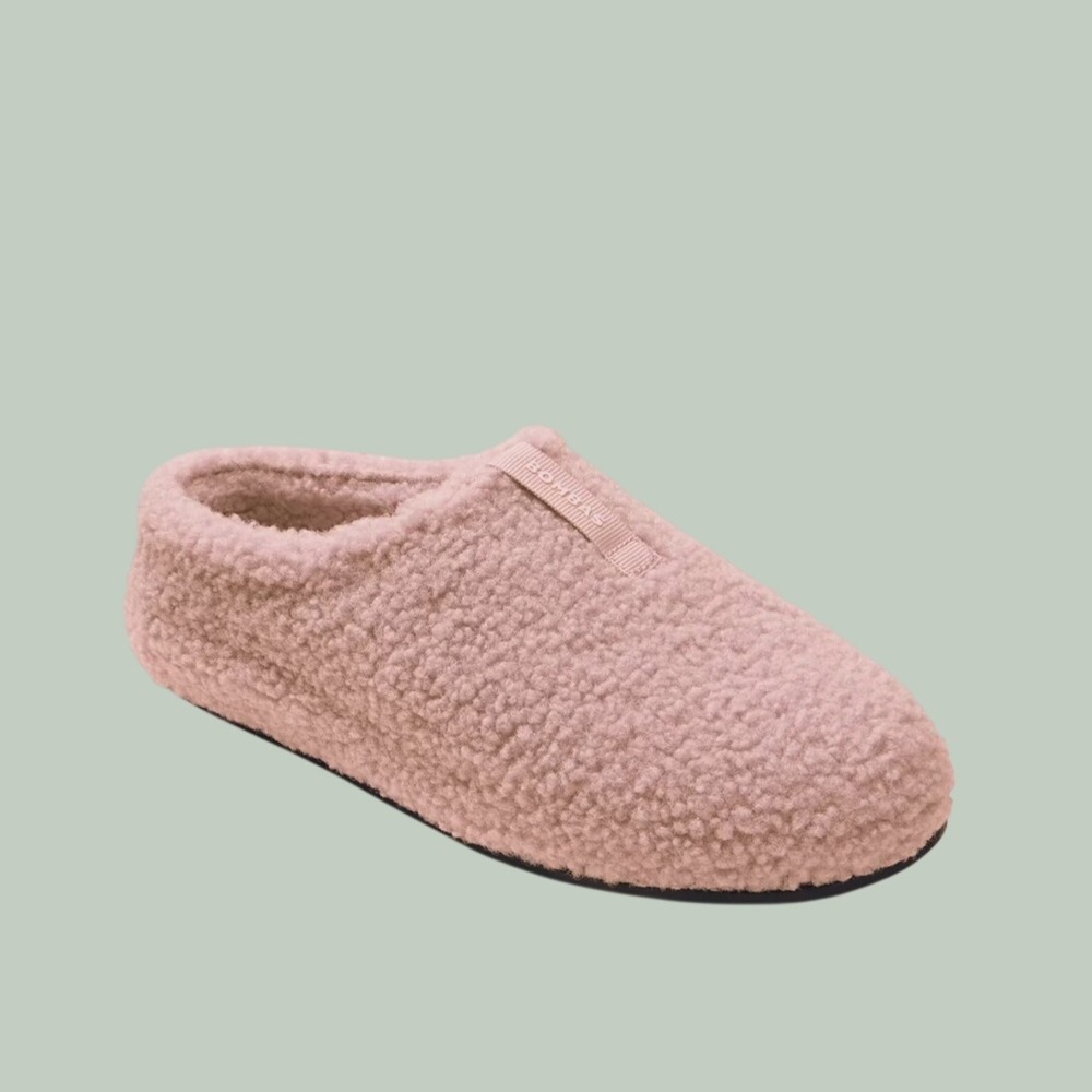 Bombas Sunday Slipper Pink Sherpa Fleece Slip On House Shoes Womens Size 8